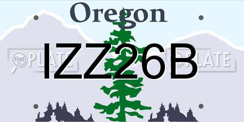 IZZ26B Oregon License Plate