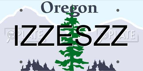IZZESZZ Oregon License Plate