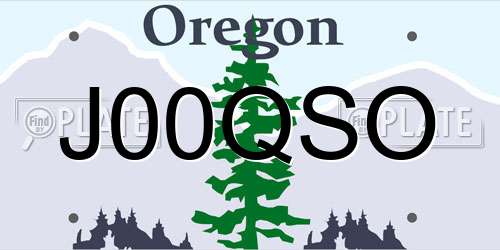 J00QSO Oregon License Plate