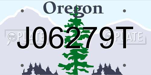 J06279T Oregon License Plate