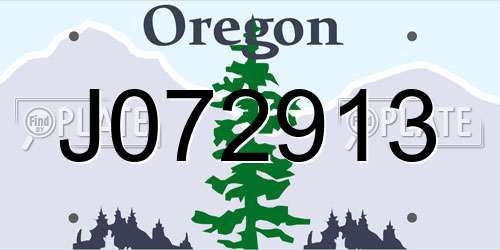 J072913 Oregon License Plate