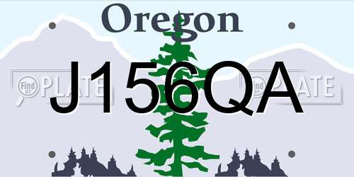 J156QA Oregon License Plate