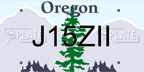 J15ZII Oregon License Plate
