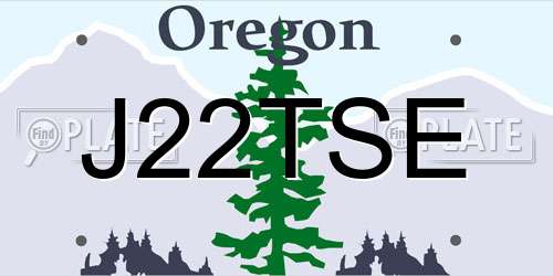 J22TSE Oregon License Plate