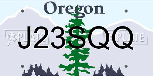 J23SQQ Oregon License Plate