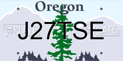 J27TSE Oregon License Plate