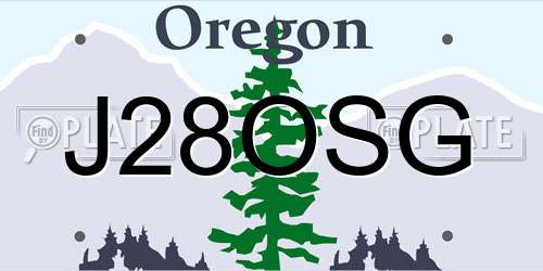 J28OSG Oregon License Plate