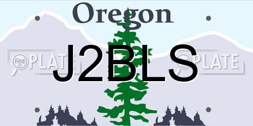 J2BLS Oregon License Plate