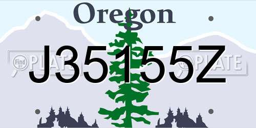 J35155Z Oregon License Plate