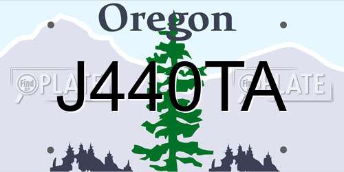 J440TA Oregon License Plate