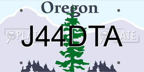 J44DTA Oregon License Plate