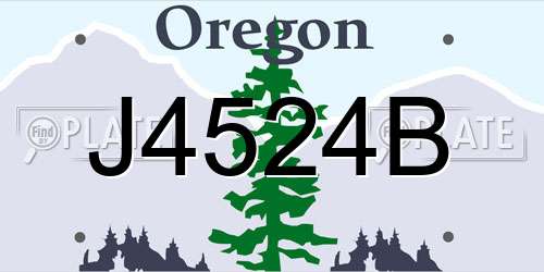 J4524B Oregon License Plate