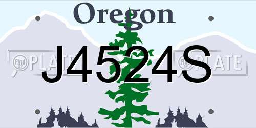 J4524S Oregon License Plate