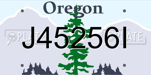 J45256I Oregon License Plate