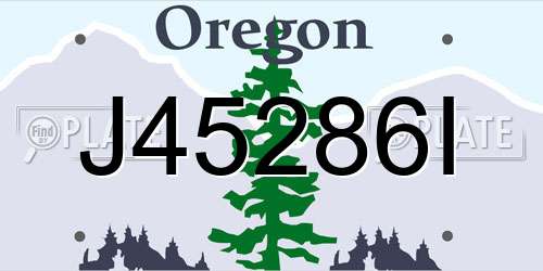J45286I Oregon License Plate
