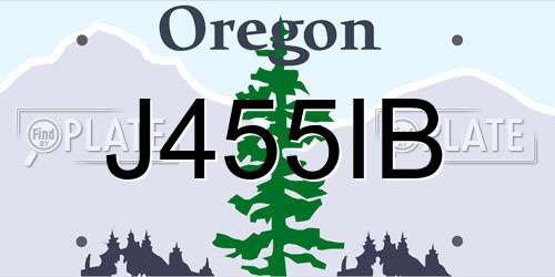 J455IB Oregon License Plate