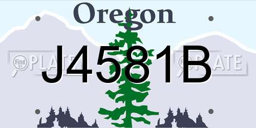 J4581B Oregon License Plate