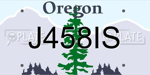 J458IS Oregon License Plate