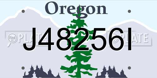 J48256I Oregon License Plate