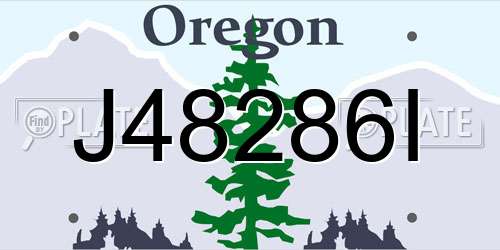 J48286I Oregon License Plate