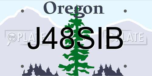 J48SIB Oregon License Plate