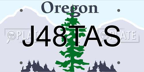J48TAS Oregon License Plate