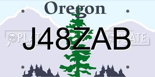 J48ZAB Oregon License Plate