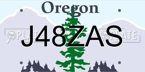 J48ZAS Oregon License Plate