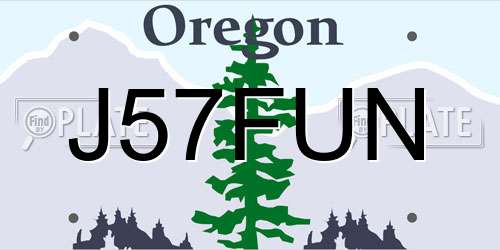 J57FUN Oregon License Plate