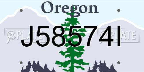 J58574I Oregon License Plate