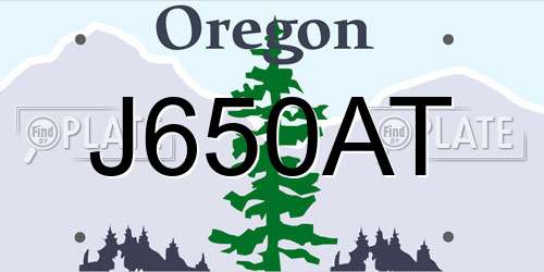 J650AT Oregon License Plate