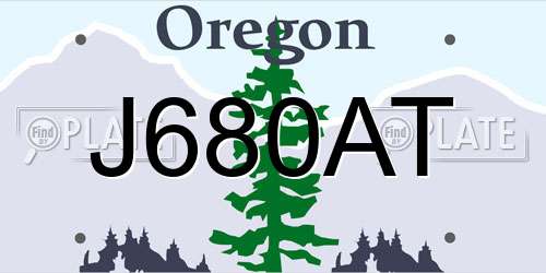 J680AT Oregon License Plate