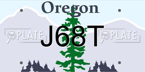 J68T Oregon License Plate