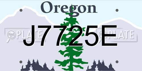 J7725E Oregon License Plate