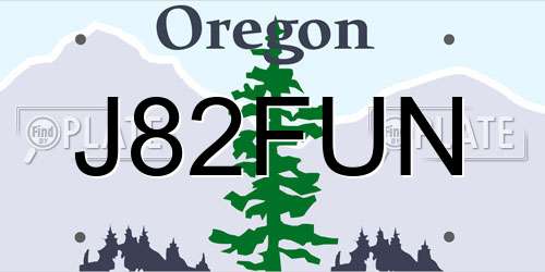 J82FUN Oregon License Plate