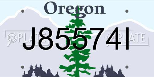 J85574I Oregon License Plate