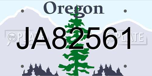 JA82561 Oregon License Plate