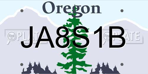 JA8S1B Oregon License Plate