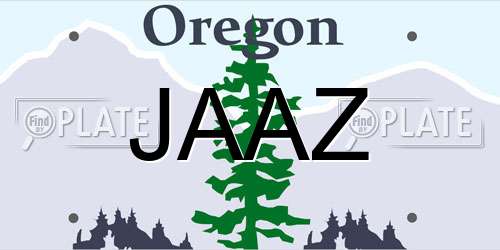 JAAZ Oregon License Plate