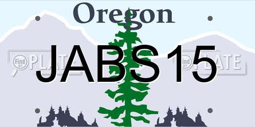 JABS15 Oregon License Plate
