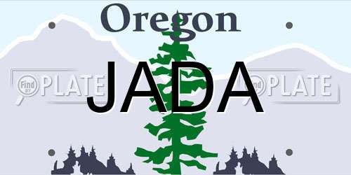 JADA Oregon License Plate