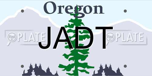 JADT Oregon License Plate