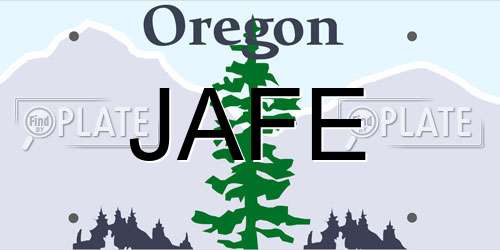 JAFE Oregon License Plate