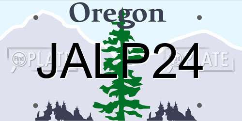 JALP24 Oregon License Plate