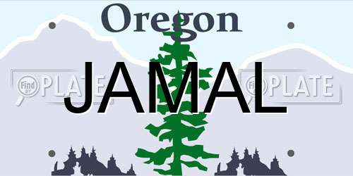 JAMAL Oregon License Plate