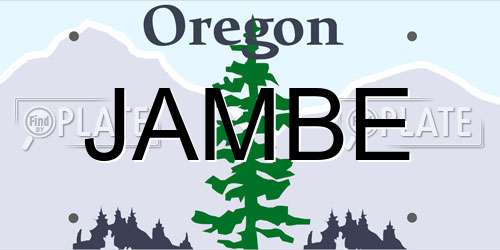 JAMBE Oregon License Plate