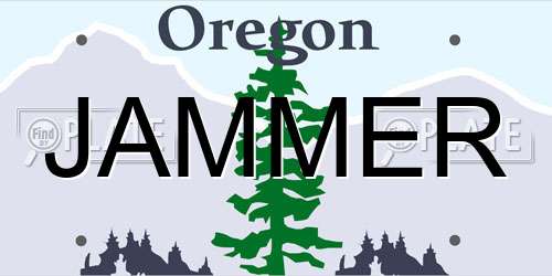 JAMMER Oregon License Plate
