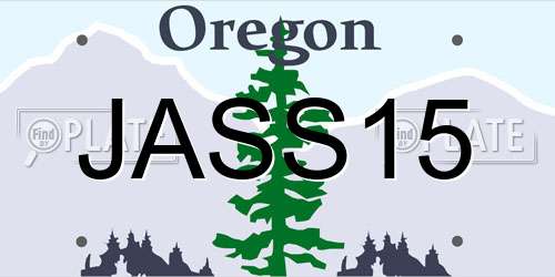 JASS15 Oregon License Plate