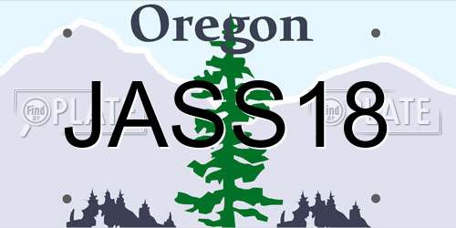 JASS18 Oregon License Plate