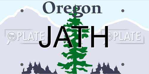 JATH Oregon License Plate